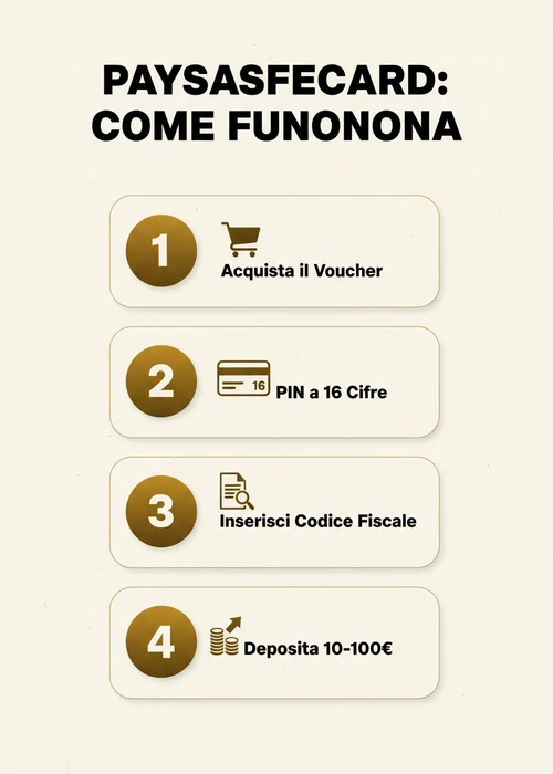 Un voucher Paysafecard con un PIN a 16 cifre su uno sfondo che evoca un casinò online